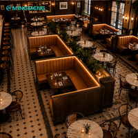 Ensemble de chaises et tables de salle à manger en bois écologiques et durables, avec mousse haute densité, pour restaurant, café, commerce