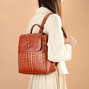 <span class=keywords><strong>Sac</strong></span> à <span class=keywords><strong>dos</strong></span> personnalisé en cuir véritable pour femmes, motif <span class=keywords><strong>Crocodile</strong></span>, <span class=keywords><strong>sac</strong></span> à <span class=keywords><strong>dos</strong></span> de luxe pour femmes - Product Image 3