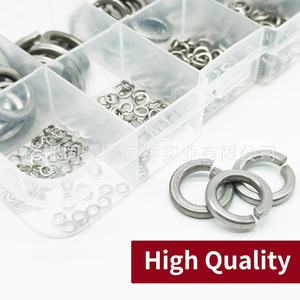 304 Stainless Steel Spring Lock Washer Assortment M2 M2.5 M3 M4 M5 M6 M8 M10 380pcs General Industry Use - Product Image 3