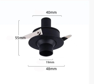 Luce rotante da incasso per bulbo oculare regolabile misura 40mm Mini LED Downlight 1W 3W per museo vetrina del soffitto del Cabinet - Product Image 2