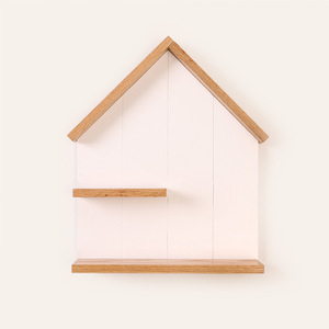Ins Nordique style petit support de maison en bois massif étagère décorative chambre d'enfant enfants magasin de vêtements doux décoration murale - Product Image 3