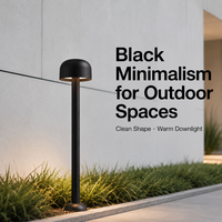 Lampe LED d'extérieur étanche de type champignon moderne, directement de l'usine, pour l'éclairage paysager résidentiel des jardins, allées et voies de circulation.