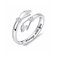 Bague ajustable pour femme, style tendance, incrustée de zircon, idéale pour fiançailles, fêtes et anniversaires – Vente en gros
