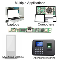 Modul Kamera Mini OV5640 1/4'' Sensor CMOS 5MP 2K Autofokus Kecepatan Tinggi USB2.0 30fps AI Machine Vision Kamera Laptop OEM