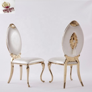 Moderno hotel ristorante oro rosa barocco in acciaio inox sedia di banchetto - Product Image 5