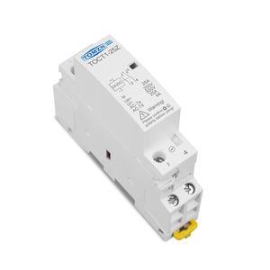Contacteur modulaire AC domestique TOCT1 2P 25A DC 12V 24V Bobine 220V/230V 50/60HZ Rail DIN 2NO ou 1NO 1NC - Product Image 1