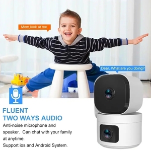 New Good Price ICsee App Indoor 360&deg; 4MP HD PT <strong>Camera</strong> Network Wireless Wifi Dual Lens 2 Screen <strong>Camera</strong> for Home Security - Product Image 4