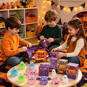 Nouveau jouet anti-stress d'Halloween, phosphorescent, fantôme, citrouille, chauve-souris, en maltose, jouet sensoriel amusant pour la décompression, idéal pour les cadeaux de fête - Product Image 4