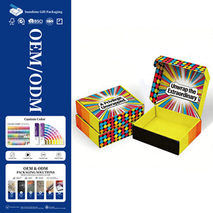 Custom Printed Corrugated Eco Yellow Mailer Box with Logo for Skincare Cosmetic Subscription Packaging Gift Sets - Product Image 1