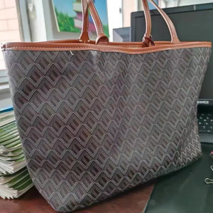 Borsa Tote Grande da Donna Sovradimensionata Vintage in Tela Impermeabile e PU con <span class=keywords><strong>Monogramma</strong></span>, Chiusura Aperta, Fantasia a <span class=keywords><strong>Lettere</strong></span> di Ispirazione Lusso, Ideale per il Viaggio - Product Image 2