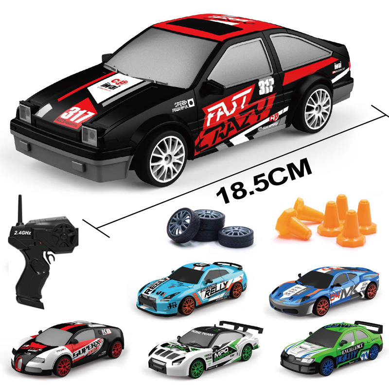 DRIFT RACER 2.4G-RS III ラジコン 2.4G 1:24 RC Drift Car 4WD 15km/h Rally Racer with TPR Wheels