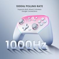Manette de Jeu Sans Fil RGB GameSir Super Nova avec Taux d'Échantillonnage 1000 Hz, Joysticks à Effet Hall, Gâchettes à Effet Hall et Batterie 1000 mAh pour PC