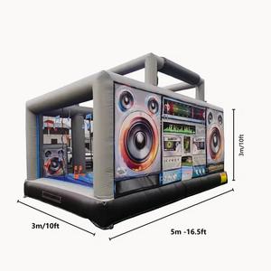 Château gonflable 17FT style radio cassette rétro - Château gonflable de danse disco pour fêtes - Product Image 5