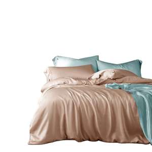 Juego de Sábanas Nórdicas de Alta Calidad de 4 Piezas, Funda de Edredón y Sábana Ajustable, 100% Fibra de Bambú, 300 Hilos, Antiestático, Ropa de <span class=keywords><strong>Cama</strong></span> de Lujo - Product Image 2