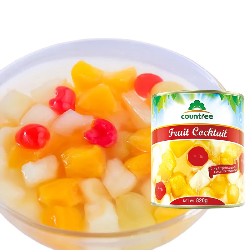 L'imballaggio personalizzato del marchio OEM di Fast Food può frutta in scatola Cocktail Fruits