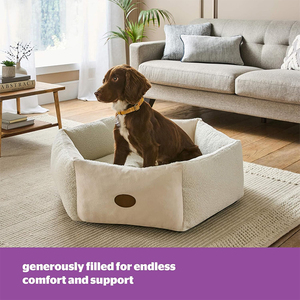 SUREWALHOME luxe confortable canapé <span class=keywords><strong>pour</strong></span> animaux de compagnie doux en peluche Boucle lit <span class=keywords><strong>pour</strong></span> <span class=keywords><strong>chien</strong></span> grand <span class=keywords><strong>coussin</strong></span> moelleux Durable <span class=keywords><strong>Anti</strong></span> anxiété chiot lit de couchage - Product Image 2
