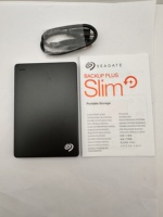 Внешний портативный жесткий диск Seagate Backup Plus Slim 2 ТБ USB 3.0 для ПК и Mac для хранения данных