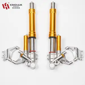 KINGHAM motosiklet alüminyum CNC ayarlanabilir Aprilia SR MAX YAMAHA için NMax XMax HONDA BWM Vespa ön amortisör