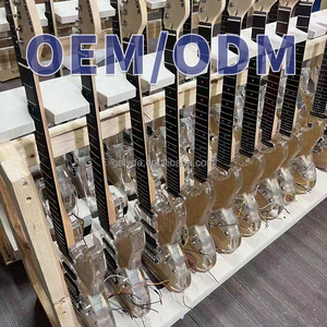 Vente directe d'usine de guitares électriques sans tête avec manche en érable, touche en palissandre et corps en acrylique. - Product Image 6