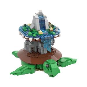 Funbuild creativo Discworld World Turtle Great a Tuin <span class=keywords><strong>Tower</strong></span> escultura cinética giratoria bloques de construcción juguetes educativos para niños - Product Image 2