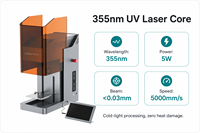 Máquina de Grabado Láser UV Vmyth Genesis-U 5W 355nm para Cristal 3D, Grabado Interno, de Escritorio, Enfoque Semiautomático, 60*60*90mm