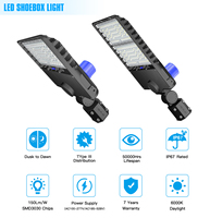 Hishine Aluminium de haute qualité 100W 150W 200W 250W 300W Parking Lumière Extérieure Ville Éclairage Luminaire LED Lampadaires