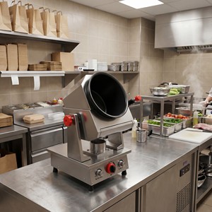 Máquina Comercial para Saltear con Gas Natural y GLP, con Tambor Giratorio Antiadherente, para Restaurantes y Suministro de Equipos para Cocinas en la Nube - Product Image 5