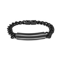 Nouveau style, vente directe d'usine, bracelet en acier inoxydable plaqué pour homme, motif écossais brossé, sensation de luxe léger, haut de gamme, tendance