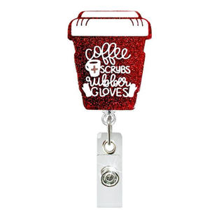 Clip de badge rétractable facile à tirer en ABS, clip en acrylique pour poudre libre, patch pour flacons de médicaments, badges - Product Image 6