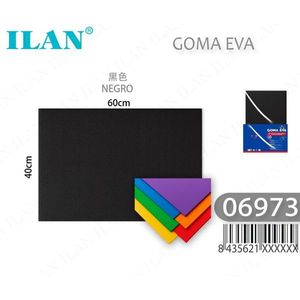 Feuille de mousse EVA ILAN 60x40cm noire, matériau artisanal - Product Image 1