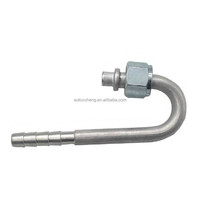 Raccord de climatisation automobile universel de haute qualité, raccord droit pour tuyau de climatisation avec ferrule en acier, joint en aluminium avec gaine en fer