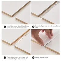 Ruban LED néon fin pour étagères et armoires de cuisine, bande de silicone flexible 6/8 mm, diffuseur de canal LED, couverture de ruban souple, lampe à ruban