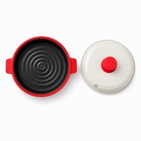 Silikon-Backform Mikrowellen-Grillpfanne mit Deckel Leicht zu Reinigen Antihaft-Backblech für die Küche