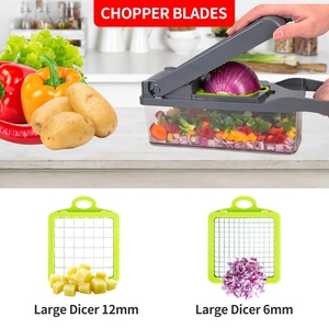 Tuyệt Vời 17Pcs Bộ Đa Chức Năng Rau Slicer Với Giỏ Trái Cây Khoai Tây Chopper Cà Rốt Hành Tây Vắt Tay Rau Cắt - Product Image 3