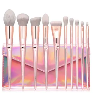 Makeup Custom Cleanser Cover Cleaning Cleaner Case Box with Bag Big MakeUp Set Brushes with Personalized 10 pcs Makeup Brush Set