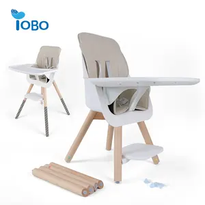 YOBO seggiolone moderno regolabile per bambini seggiolone in legno per l'alimentazione del bambino