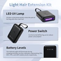 Machine à extensions capillaires V Light, lampe UV portable 405 nm à polymérisation rapide pour extensions de cheveux humains pour femmes