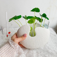 Moderne nordische Art elegante weiße Keramik Eierschale Vase große Form Blumentopf Home Desktop-Dekor