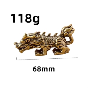 Adornos Pequeños de Dragón de Latón Metálico, Nueve Hijos, Decoración para Pelucas, Escultura Artística Coleccionable de Taobao - Product Image 3