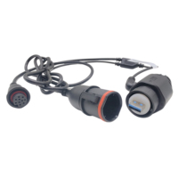 Connecteur étanche IP67 M19-10 broches 5A, connecteur femelle surmoulé avec câble 22AWG pour la communication de données