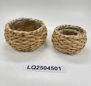 Panier cadeau tissé par saule de planteur de fleur d'herbe écologique fait à la main pour l'usage de jardin - Product Image 3