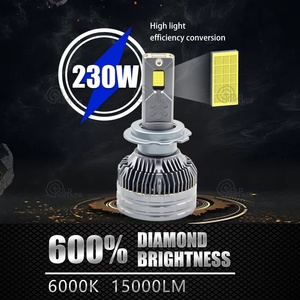Công suất cao 230 Wát 50000lm bốn ống đồng người hâm mộ để làm mát 8040 chip siêu LED H7 H1 H11 9005 9006 9012 <span class=keywords><strong>H13</strong></span> H3 H4 Led Đèn Pha - Product Image 2