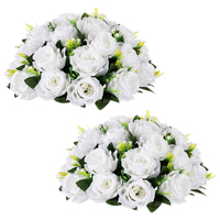 Bouquets de fleurs artificielles modernes en soie et plastique en gros pour la décoration d'événements et les centres de table