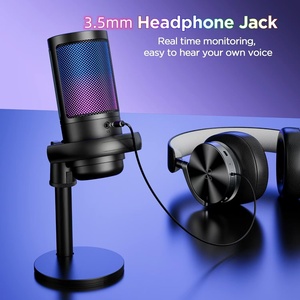 Microphone <span class=keywords><strong>de</strong></span> jeu USB GAM-ME6S RGB lumières éblouissantes ordinateur K chanson enregistrement téléphone portable diffusion en direct - Product Image 5