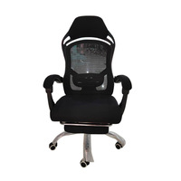 Chaise de bureau exécutive moderne à dossier haut en maille, pivotante, ergonomique, avec support lombaire