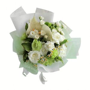 Papier d'emballage pour bouquet de fleurs en tissu non tissé imperméable 58*58cm - Product Image 4