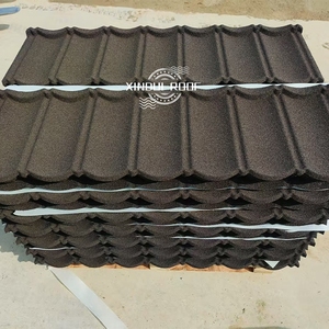 Tuiles de toiture métalliques revêtues de pierre à prix d'usine, haute résistance à la corrosion pour les zones côtières et l'<span class=keywords><strong>immobilier</strong></span> - Product Image 6