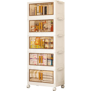 Armário de Armazenamento Transparente de Grande Capacidade em PP Dobrável e Empilhável Retangular para Casa Sala de Estar e Escritório Plástico - Product Image 5