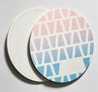 Sous-verres ronds en papier personnalisés, impression offset recto simple, sous-verres en carton laminé pour café, restaurant, bar