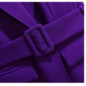 <span class=keywords><strong>Violet</strong></span> longues femmes Blazer et <span class=keywords><strong>pantalon</strong></span> 2 pièces ensemble deux pièces costume avec ceinture automne 2023 bureau noir manteau ceintures affaires S-4XL - Product Image 6